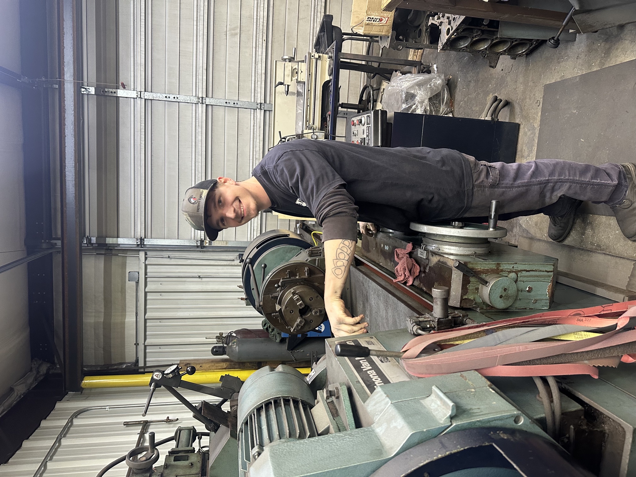 Seth at G&S Machine Shop representing crankshaft grinding and rotating assembly work